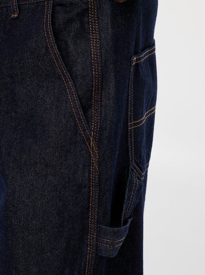 Pantalón vaquero estilo carpintero Azul - Kiabi