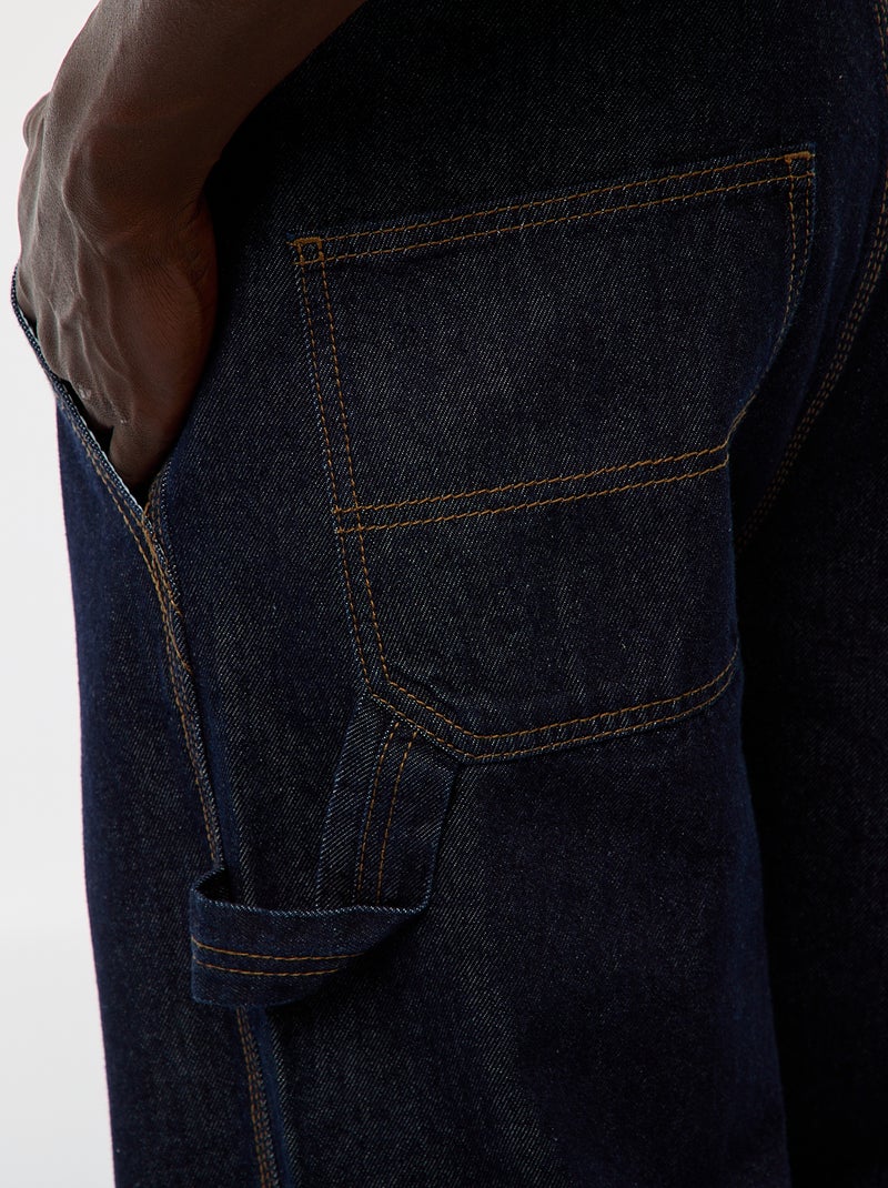 Pantalón vaquero estilo carpintero Azul - Kiabi