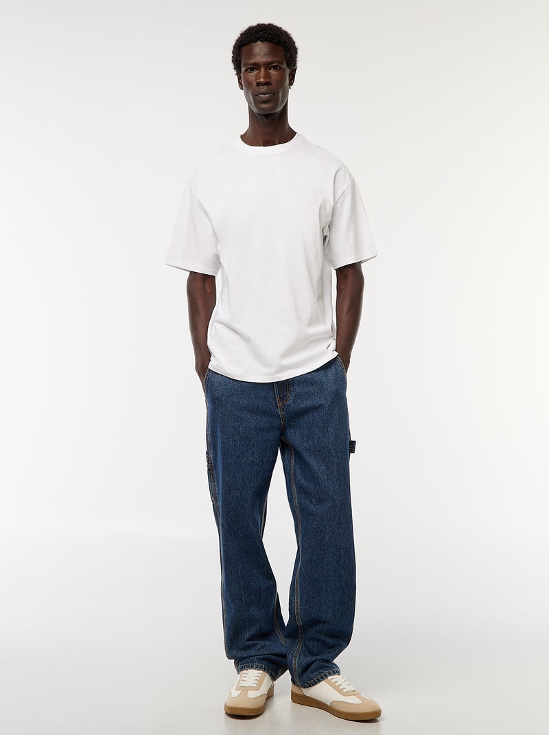 Pantalón vaquero estilo carpintero Azul - Kiabi
