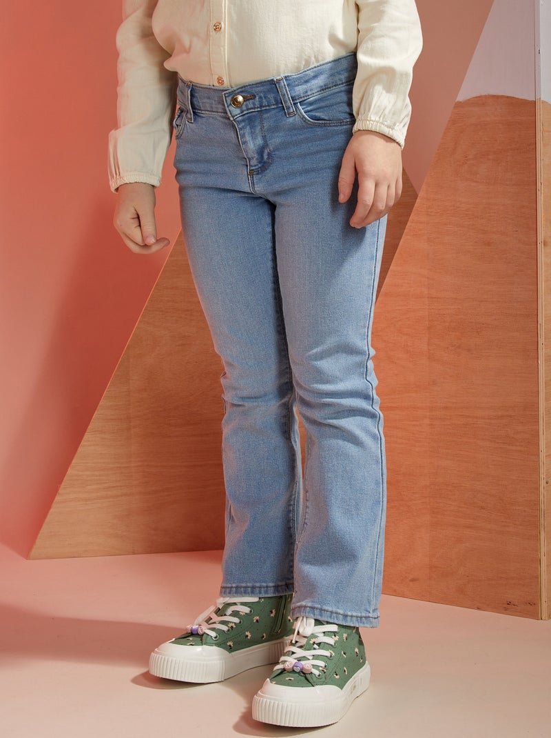 Pantalón vaquero flare elástico AZUL - Kiabi