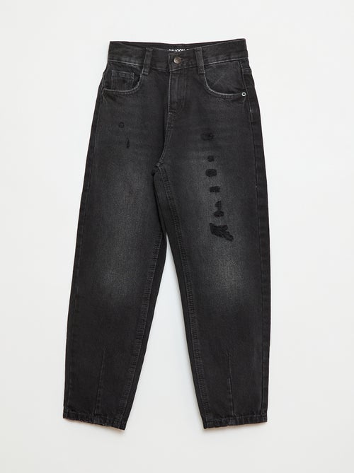 Pantalón vaquero mom con zonas desgastadas - Kiabi
