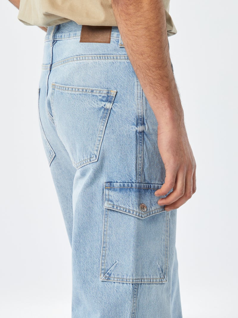 Pantalón vaquero multibolsillos AZUL - Kiabi