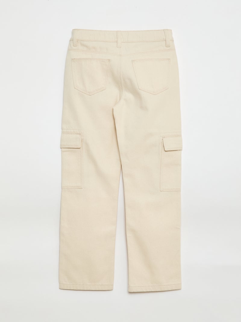 Pantalón vaquero multibolsillos Blanco - Kiabi
