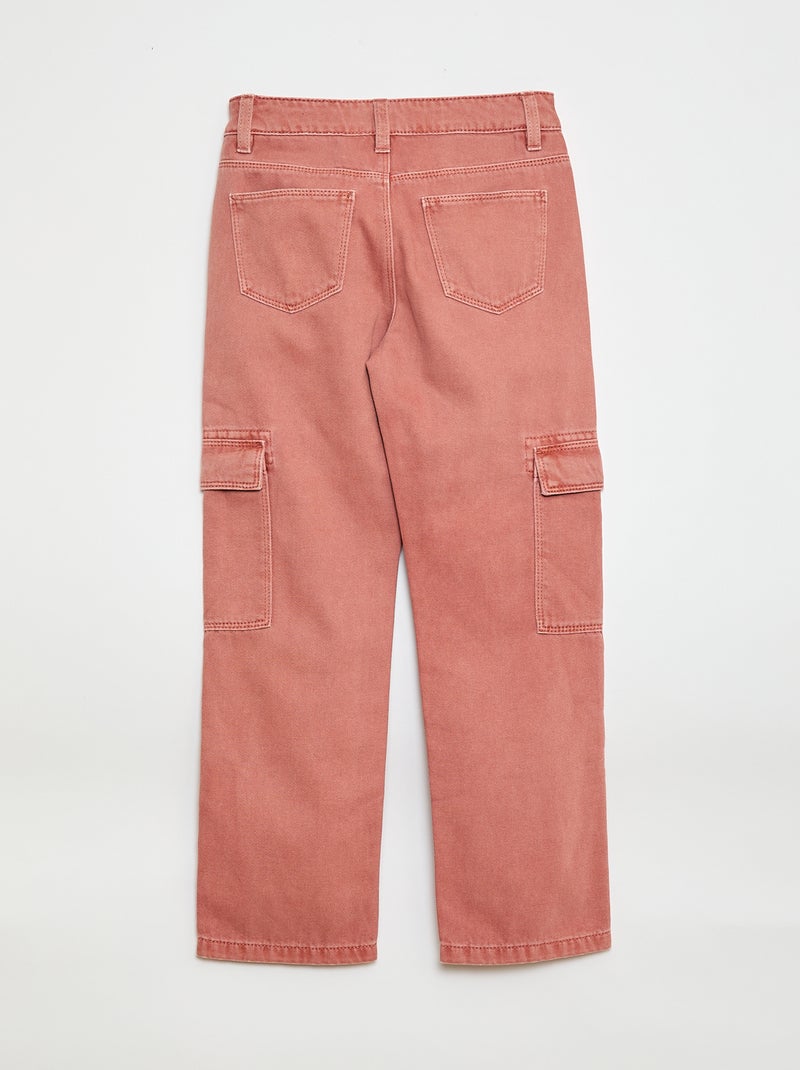 Pantalón vaquero multibolsillos Rosa - Kiabi