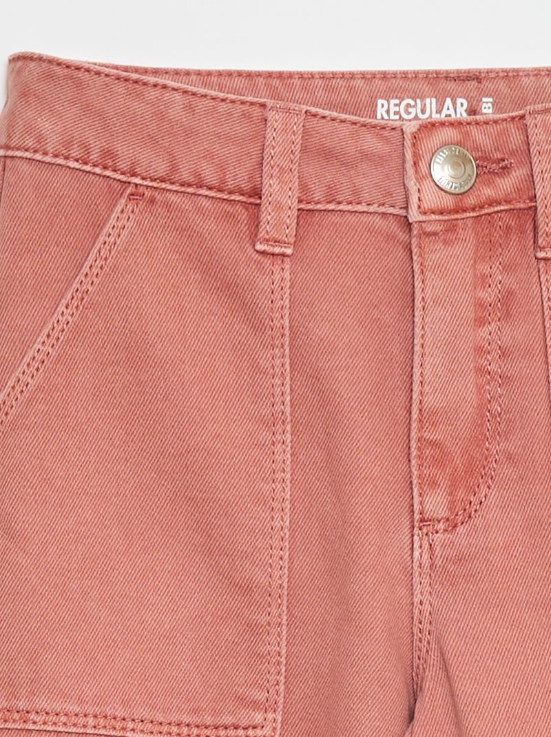 Pantalón vaquero multibolsillos Rosa - Kiabi