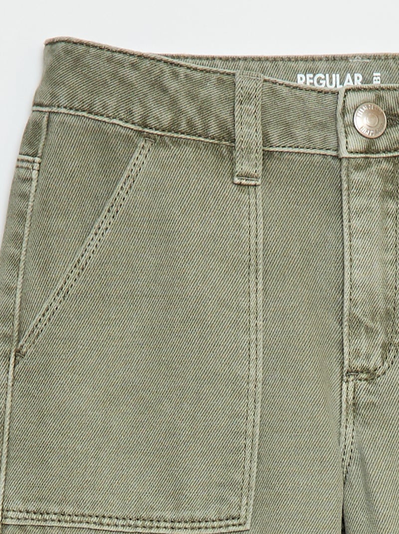 Pantalón vaquero multibolsillos Verde - Kiabi