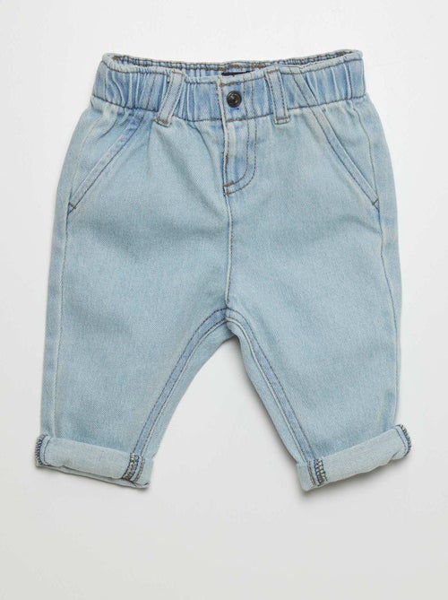 Pantalón vaquero paperbag - Kiabi