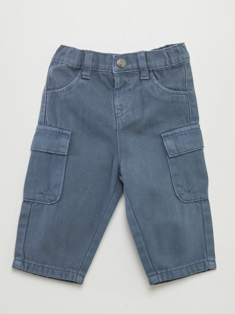 Pantalón vaquero paperbag AZUL - Kiabi