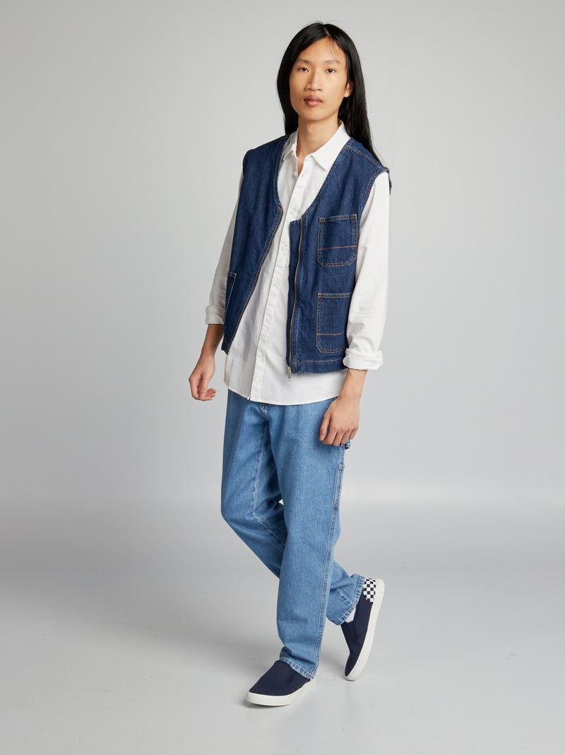 Pantalón vaquero recto AZUL - Kiabi