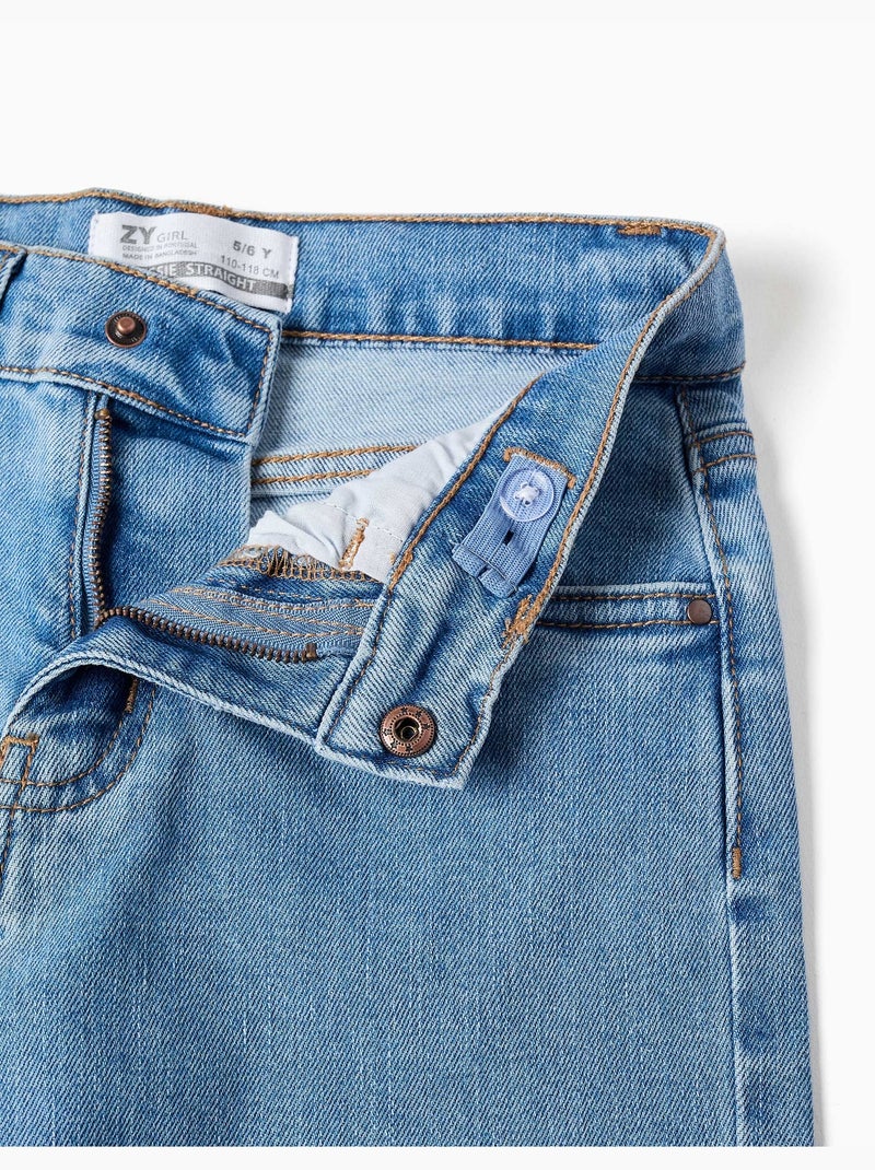 Pantalón vaquero recto con 5 bolsillos Azul Azul - Kiabi