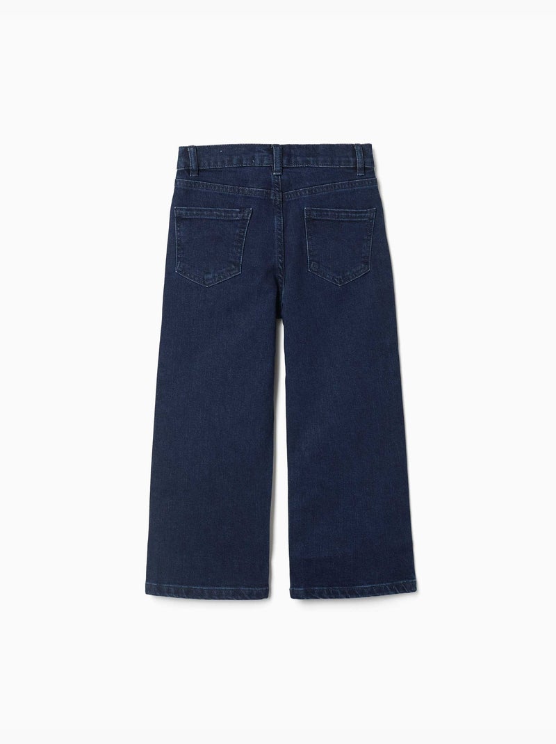 Pantalón vaquero recto con 5 bolsillos Azul oscuro - Kiabi