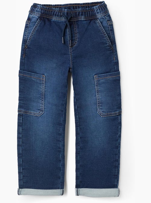 Pantalón vaquero recto con bolsillos cargo - Kiabi