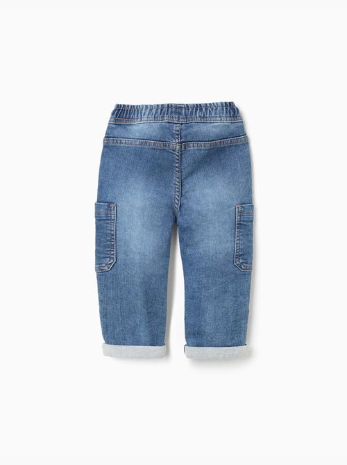 Pantalón vaquero recto con bolsillos cargo - Kiabi