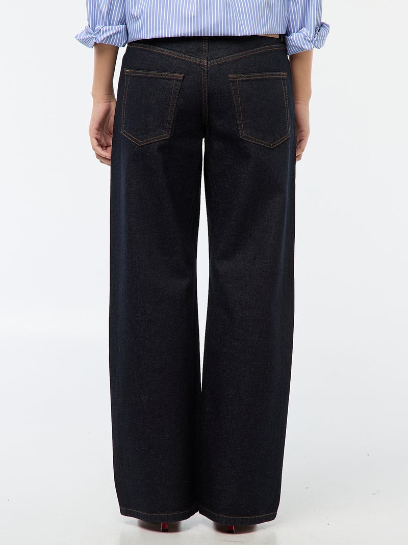 Pantalón vaquero recto con strass Azul - Kiabi