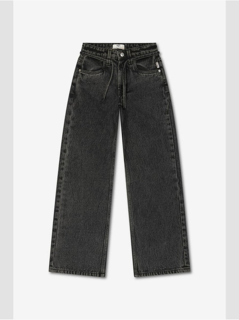 Pantalón vaquero recto zuligi Gris - Kiabi