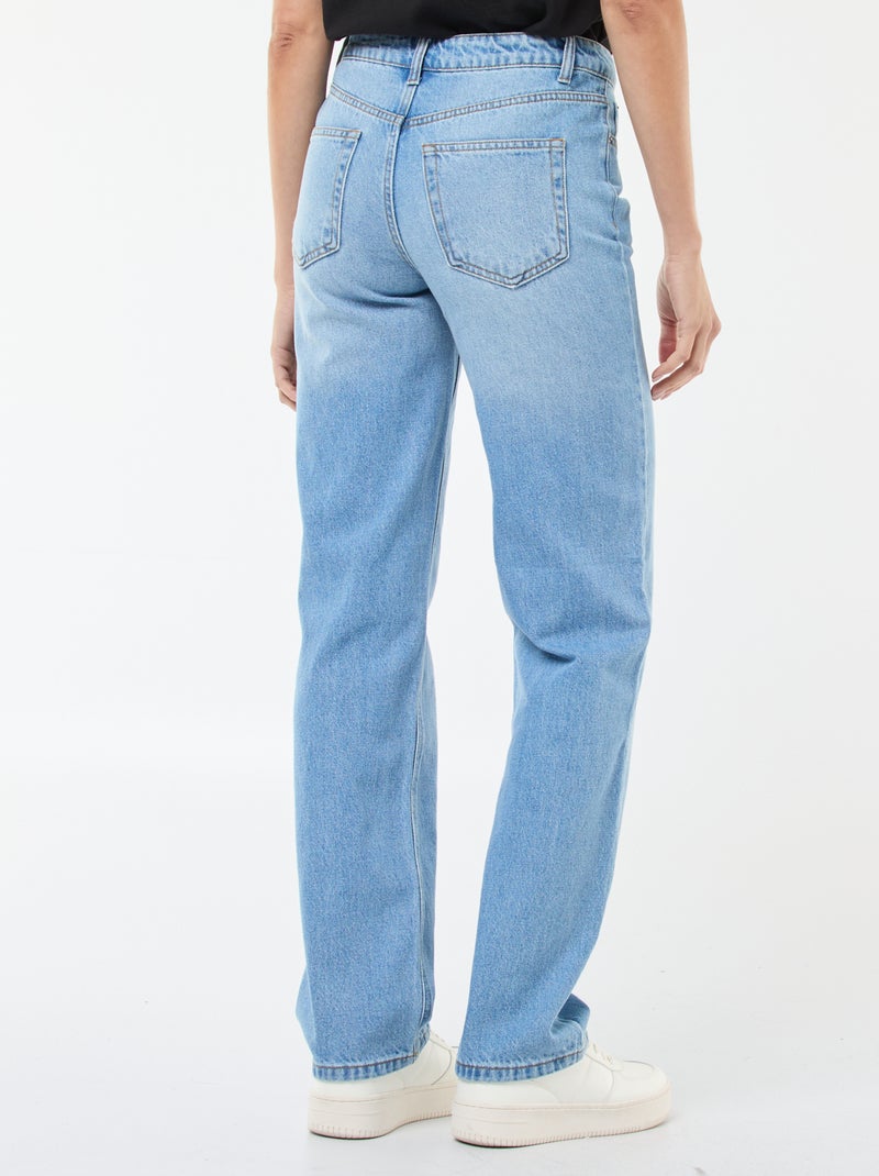 Pantalón vaquero regular de algodón - L34 Azul - Kiabi