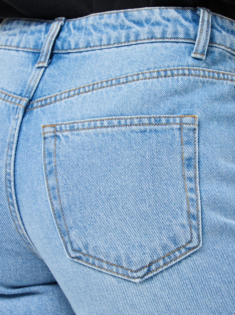 Pantalón vaquero regular de algodón - L34 Azul - Kiabi