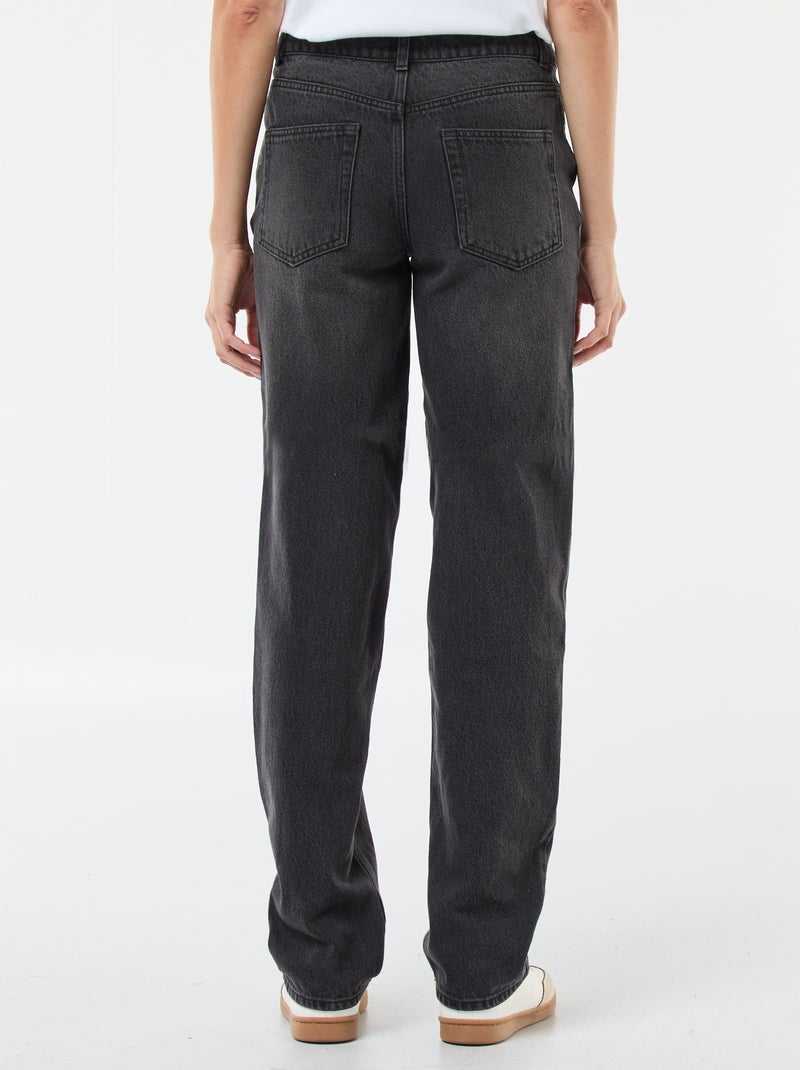 Pantalón vaquero regular de algodón - L34 Negro - Kiabi
