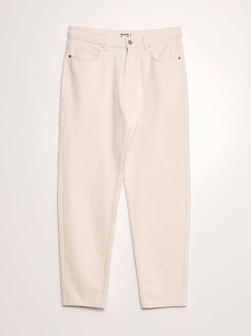 Pantalón vaquero relaxed BEIGE - Kiabi