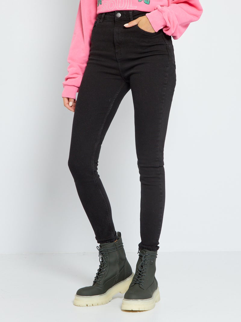 Pantalón vaquero skinny push-up NEGRO - Kiabi