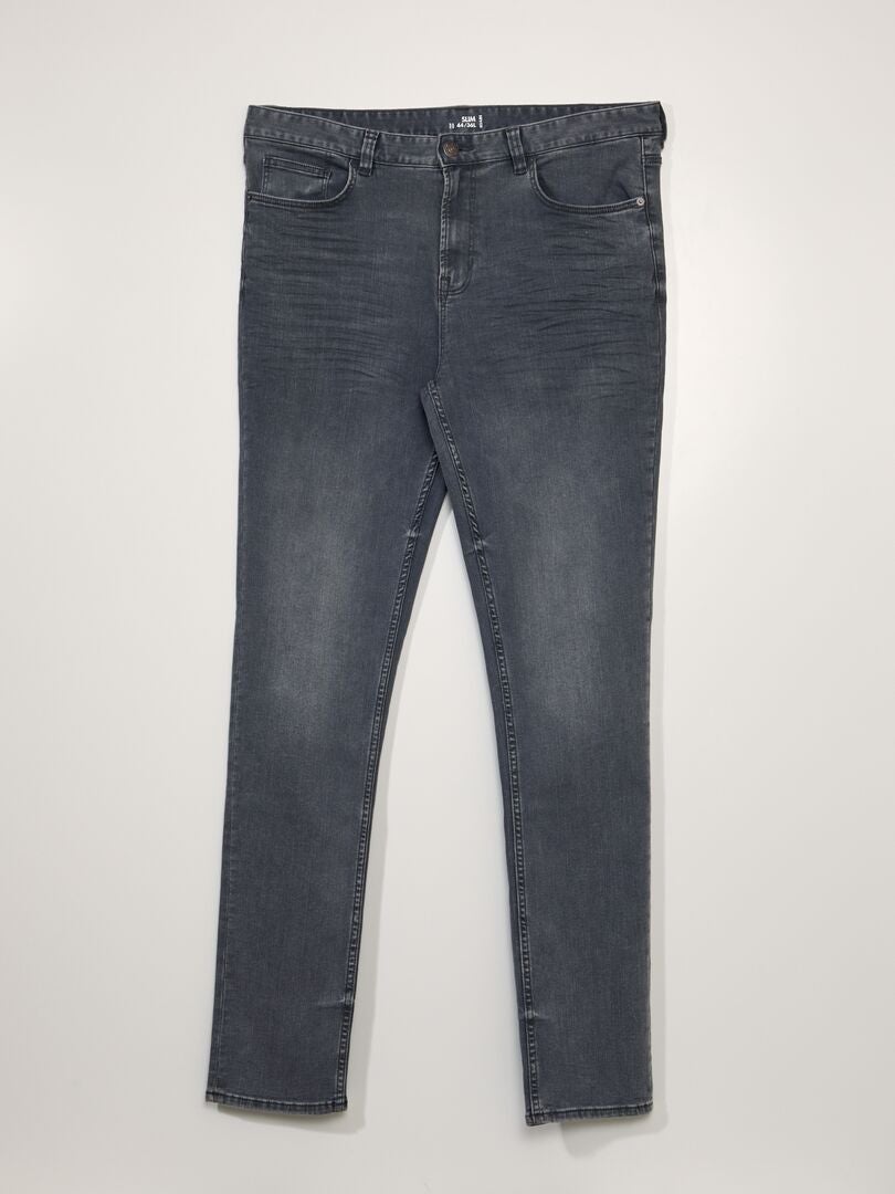 Pantalón vaquero slim - 36L GRIS - Kiabi
