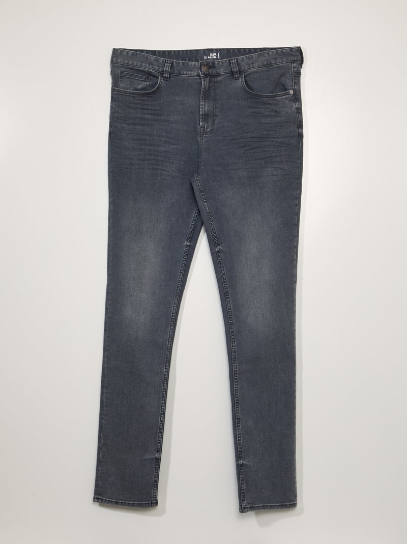 Pantalón vaquero slim - 36L GRIS - Kiabi