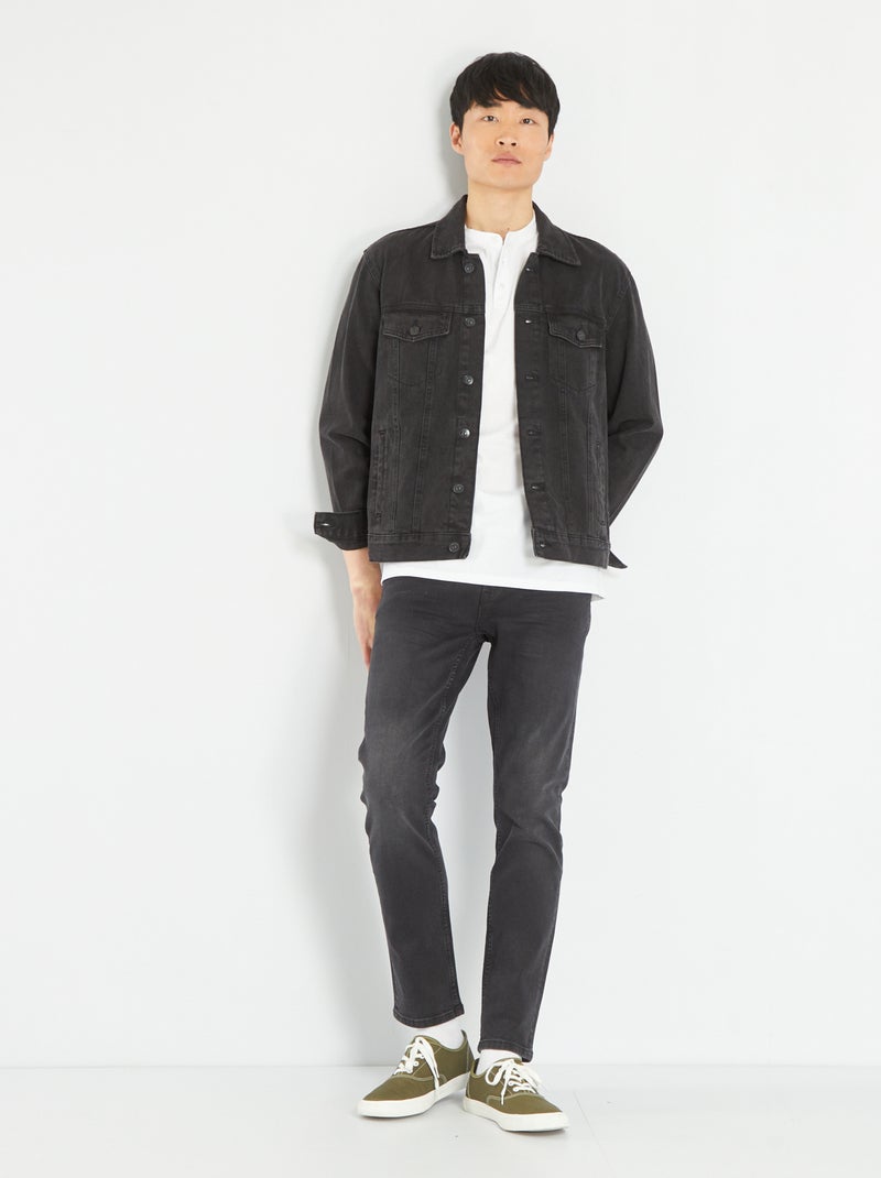 Pantalón vaquero slim - L30 gris - Kiabi