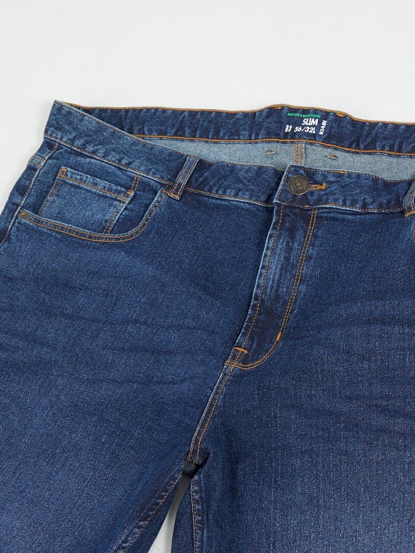 Pantalón vaquero slim - L32 AZUL - Kiabi
