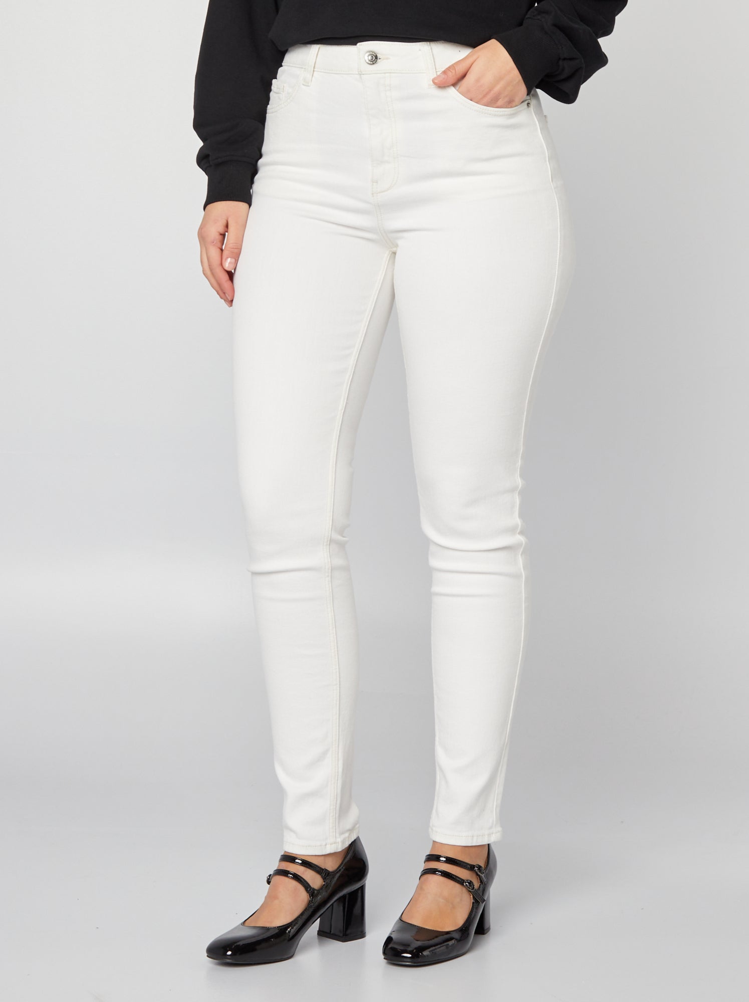 pantalones blancos vaqueros mujer
