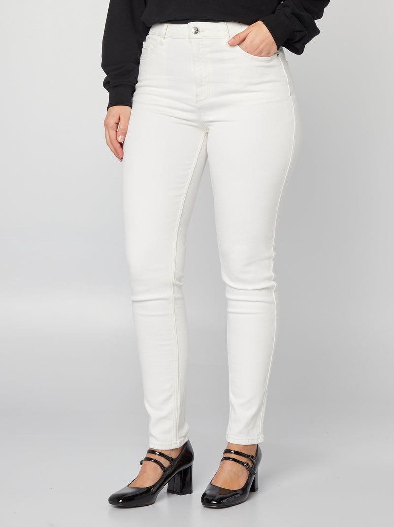 Pantalón vaquero slim - L32 BLANCO - Kiabi