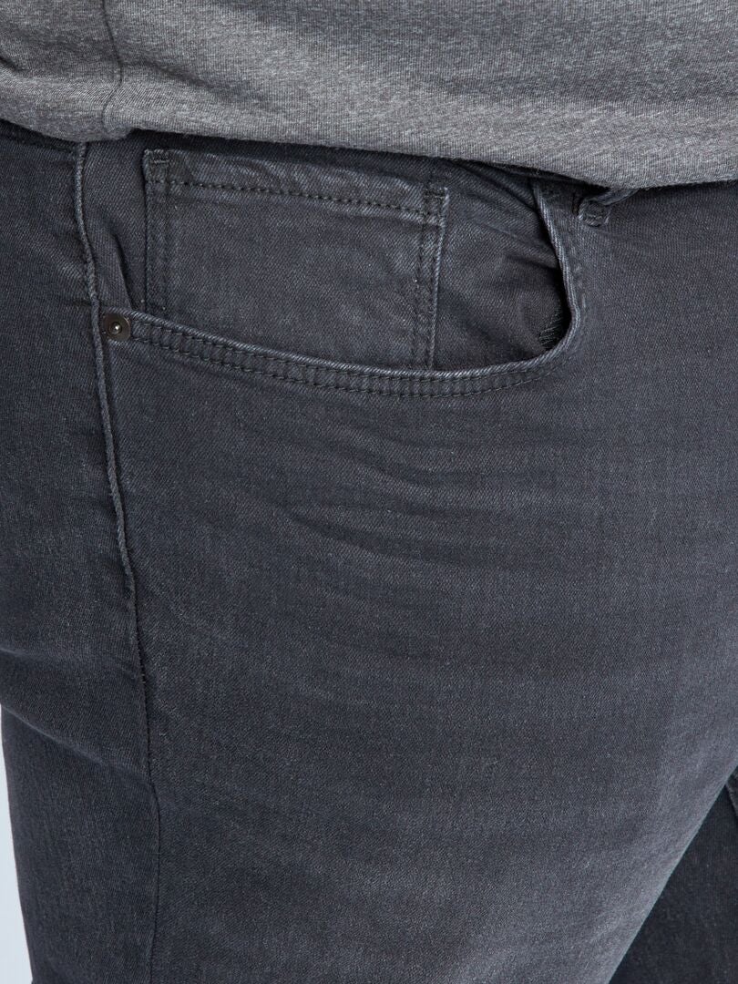 Pantalón vaquero slim - L32 GRIS OSCURO_ - Kiabi