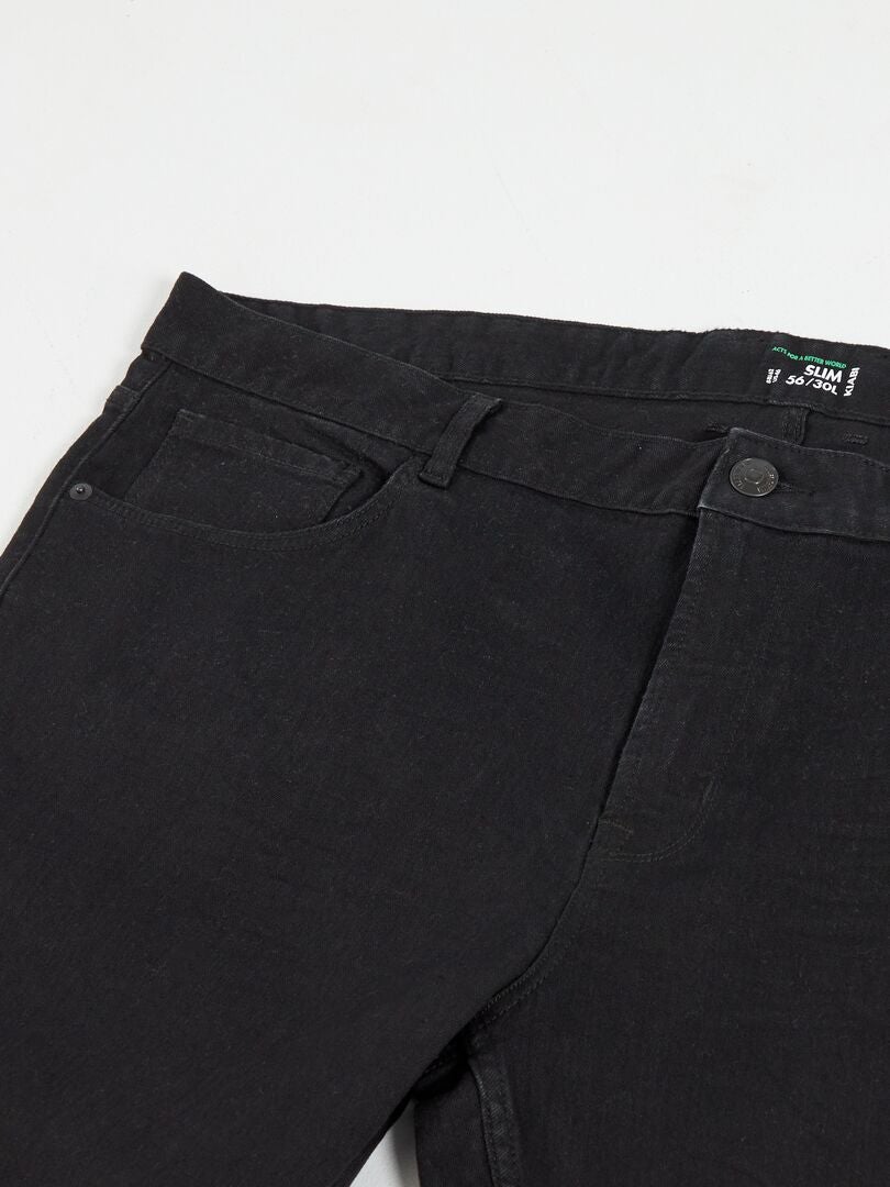 Pantalón vaquero slim - L32 NEGRO - Kiabi