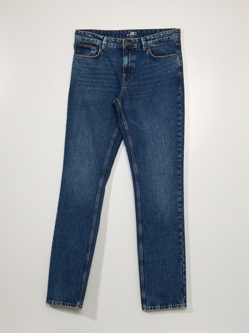 Pantalón vaquero slim - L38 AZUL - Kiabi
