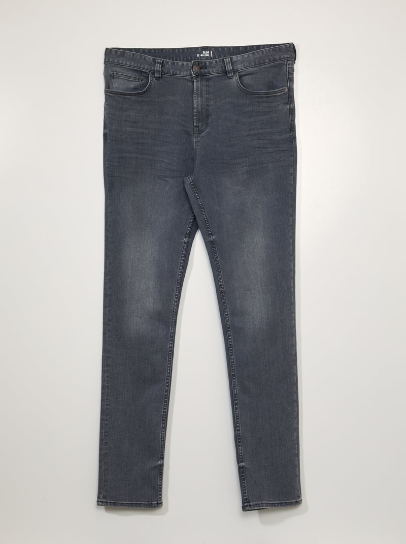 Pantalón vaquero slim - L38 GRIS - Kiabi