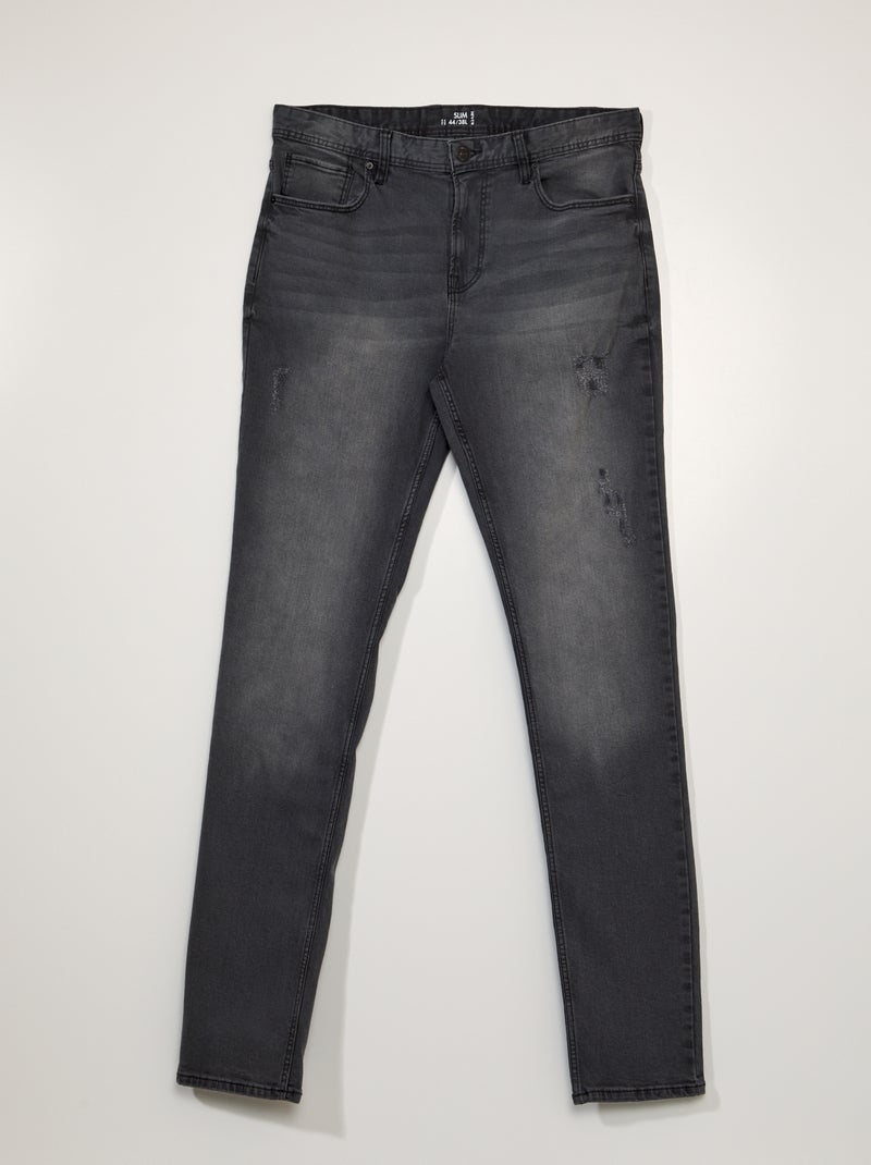 Pantalón vaquero slim - L38 NEGRO - Kiabi