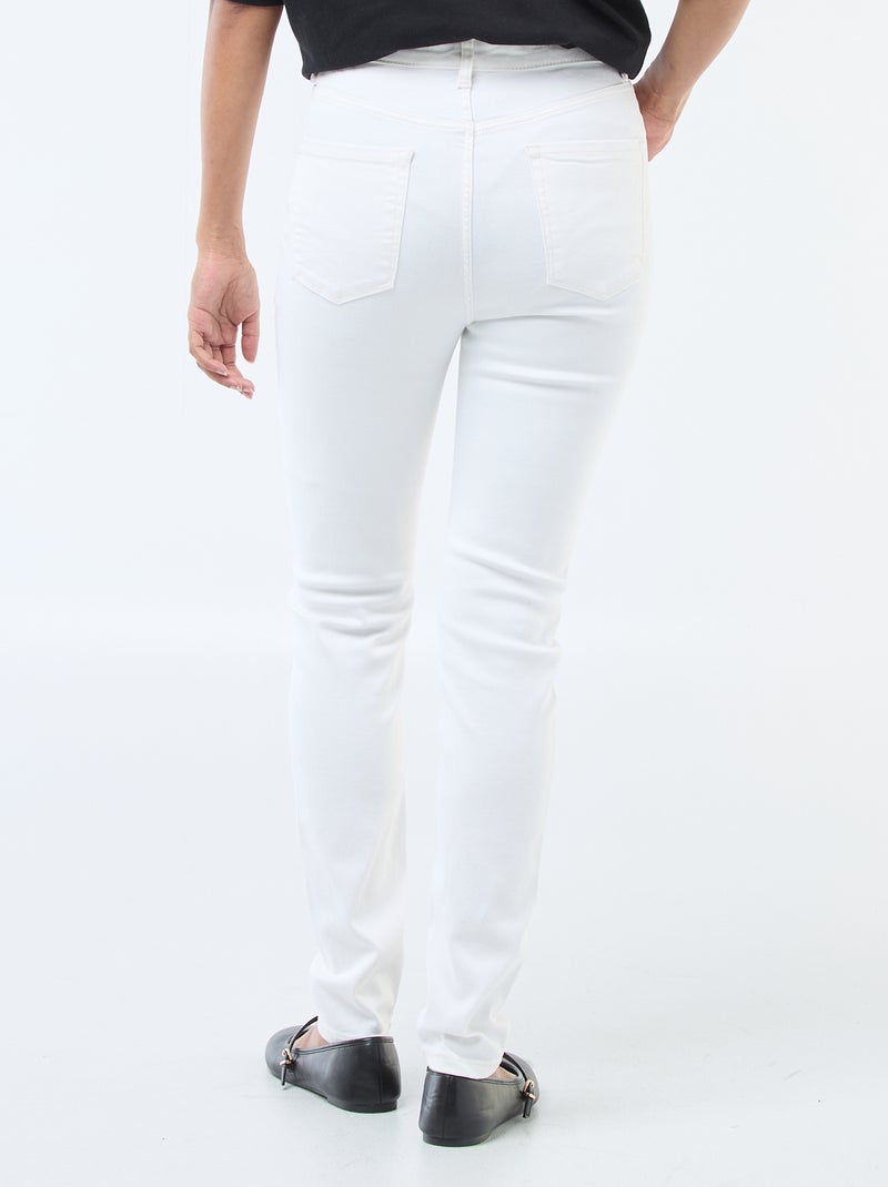 Pantalón vaquero stretch super skinny de algodón Blanco - Kiabi