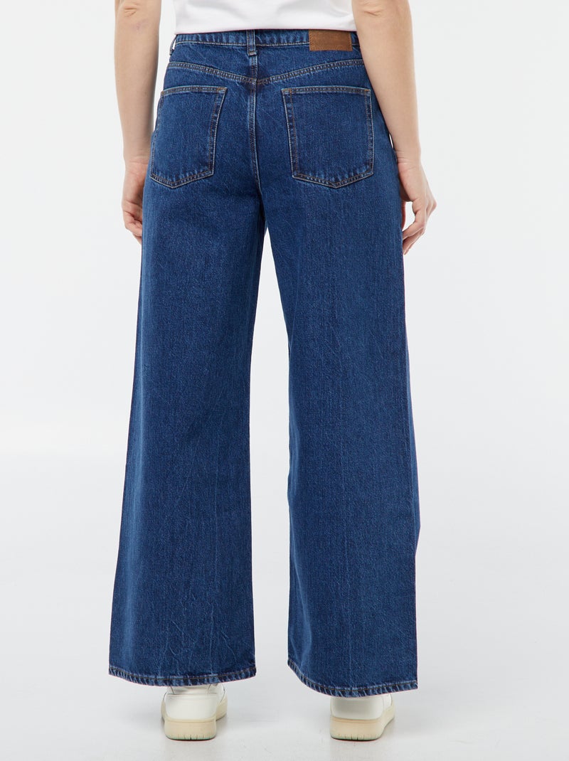Pantalón vaquero wide leg  - L28 AZUL - Kiabi