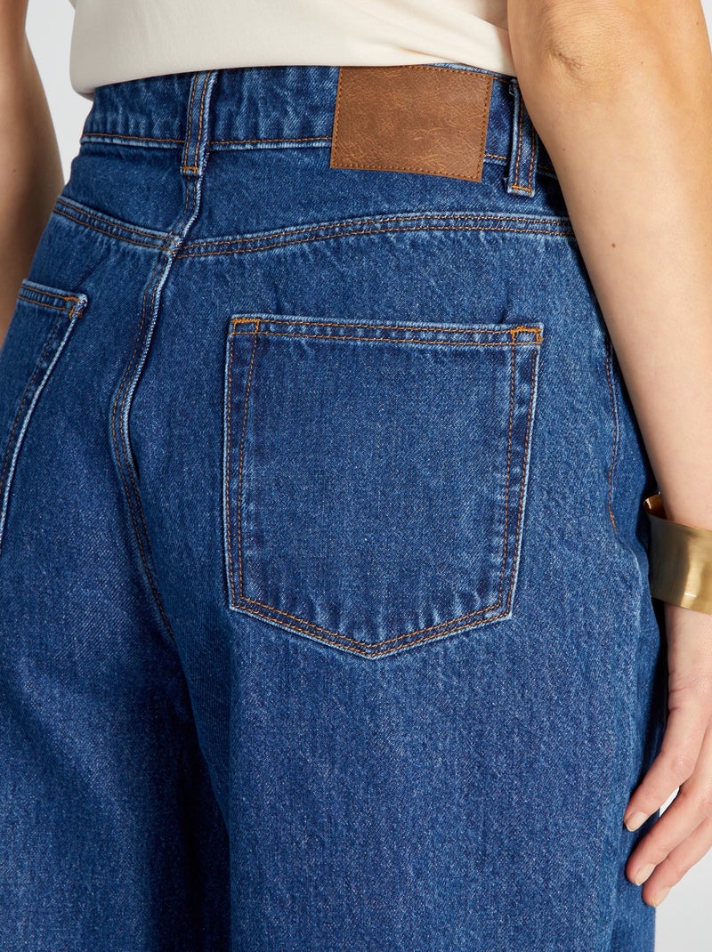 Pantalón vaquero wide leg  - L28 AZUL - Kiabi