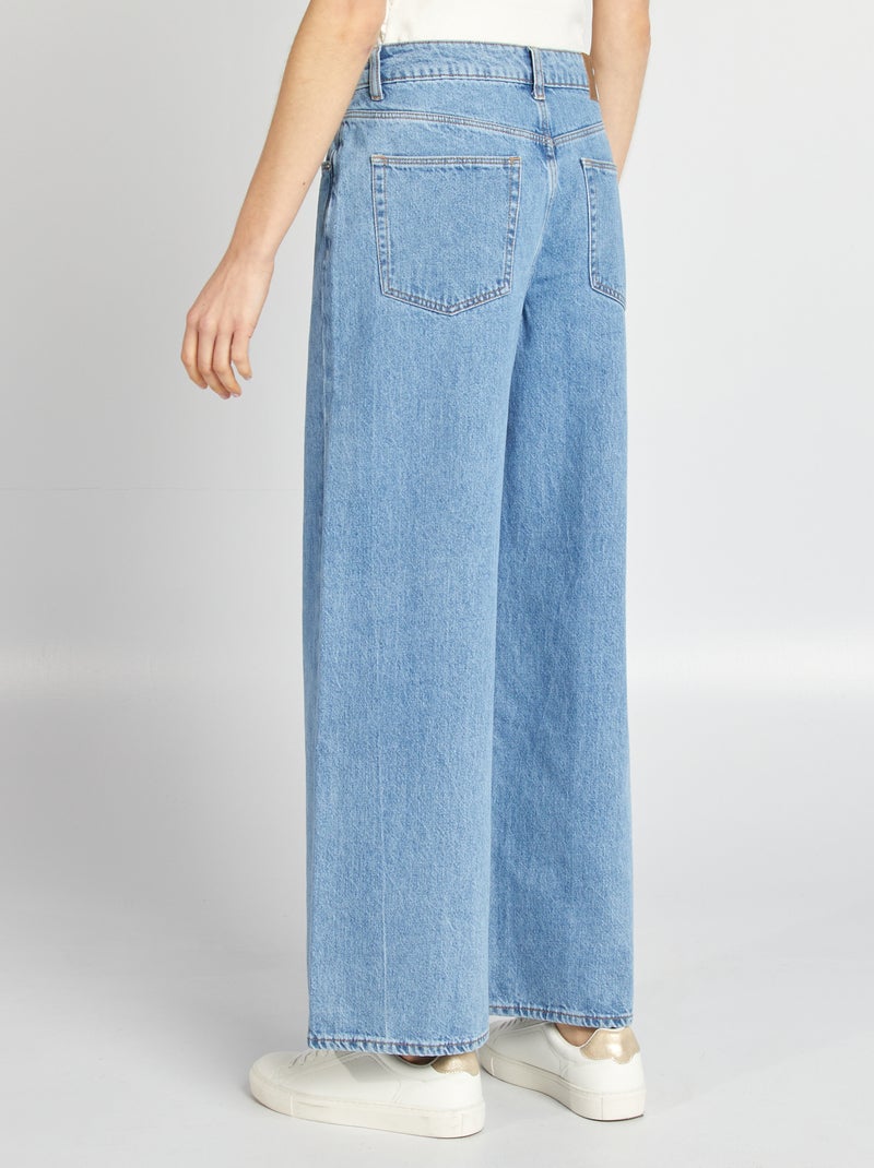 Pantalón vaquero wide leg  - L28 Azul - Kiabi