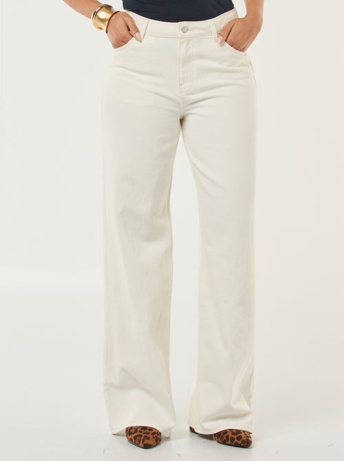 Pantalón vaquero wide leg  - L28 - Kiabi
