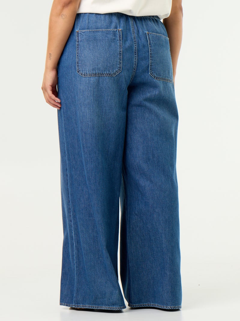 Pantalón vaquero wide leg Azul - Kiabi