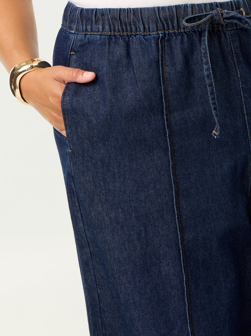 Pantalón vaquero wide leg Azul - Kiabi