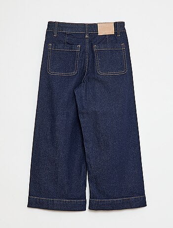 Pantalón vaquero wide leg cropped