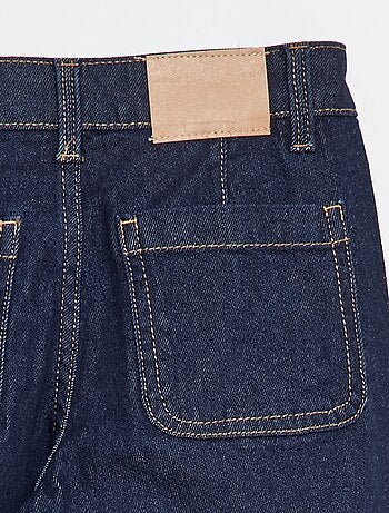 Pantalón vaquero wide leg cropped