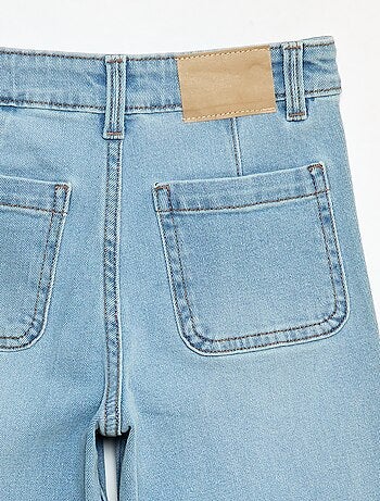 Pantalón vaquero wide leg cropped