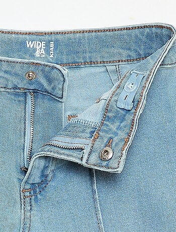 Pantalón vaquero wide leg cropped