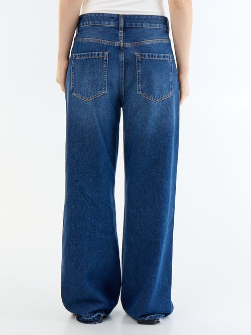 Pantalón vaquero wide leg efecto desgastado - Kiabi Pantalón vaquero wide leg efecto desgastado - Kiabi