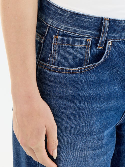 Pantalón vaquero wide leg efecto desgastado - Kiabi Pantalón vaquero wide leg efecto desgastado - Kiabi