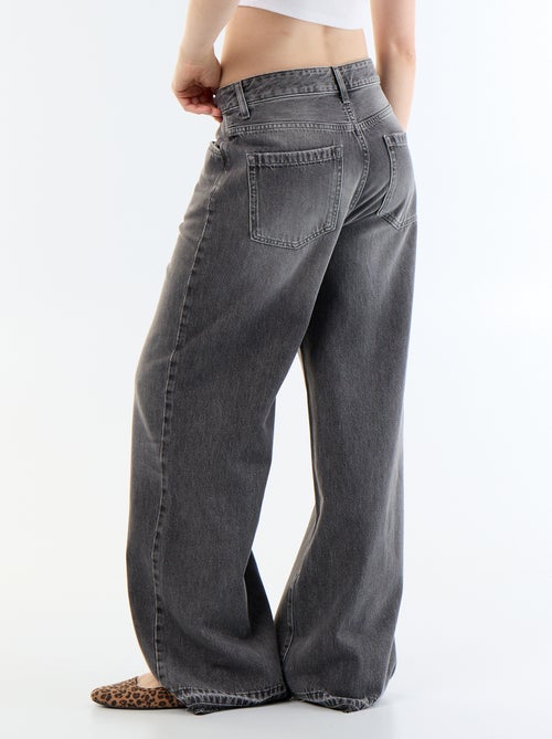 Pantalón vaquero wide leg efecto desgastado - Kiabi Pantalón vaquero wide leg efecto desgastado - Kiabi
