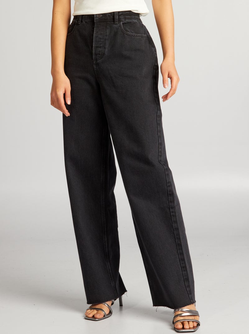 Pantalón vaquero wide leg GRIS - Kiabi